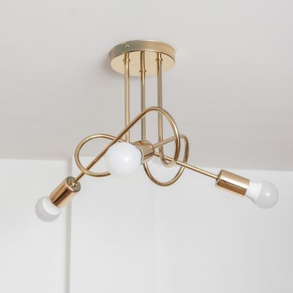 Opbouwkroonluchter OXFORD 3xE27/15W/230V goud