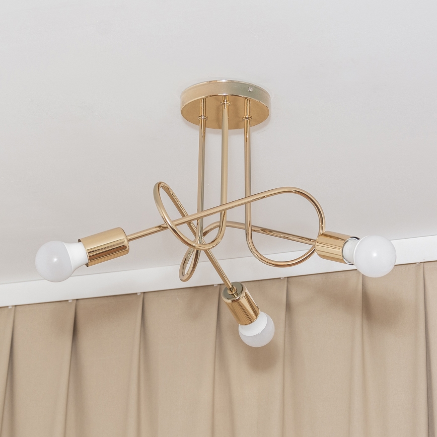 Opbouwkroonluchter OXFORD 3xE27/15W/230V goud