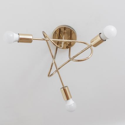 Opbouwkroonluchter OXFORD 3xE27/15W/230V goud