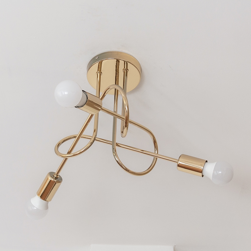 Opbouwkroonluchter OXFORD 3xE27/15W/230V goud