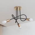 Opbouwkroonluchter OXFORD 3xE27/15W/230V goud/zwart