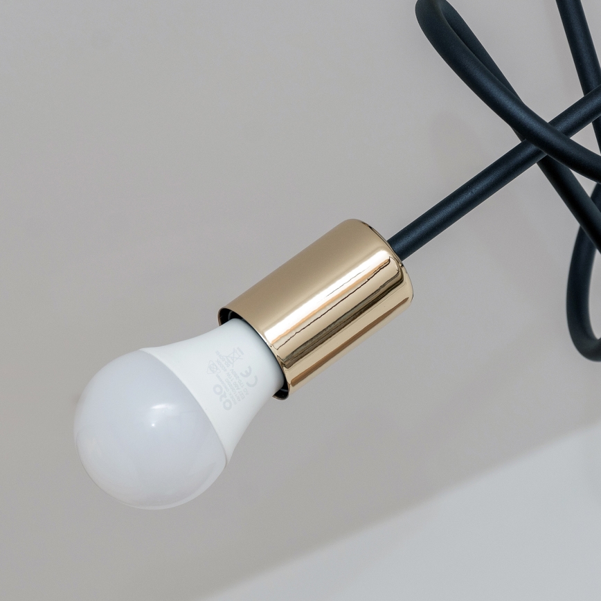Opbouwkroonluchter OXFORD 3xE27/15W/230V goud/zwart