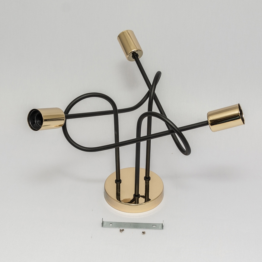 Opbouwkroonluchter OXFORD 3xE27/15W/230V goud/zwart