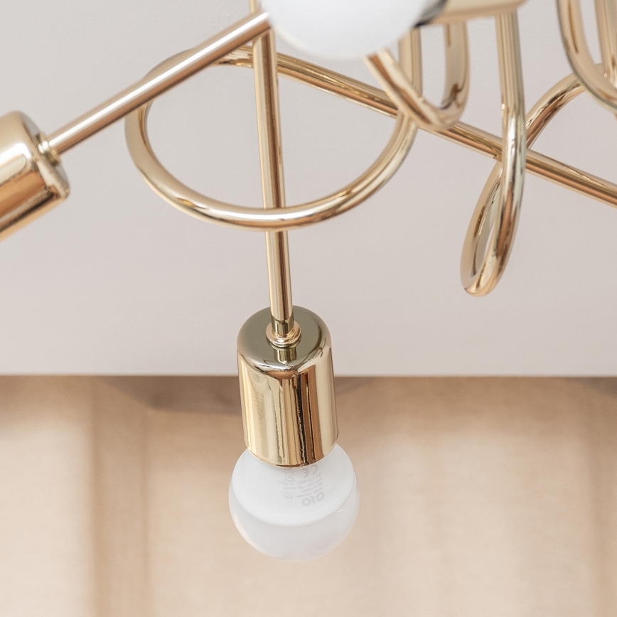 Opbouwkroonluchter OXFORD 5xE27/15W/230V goud