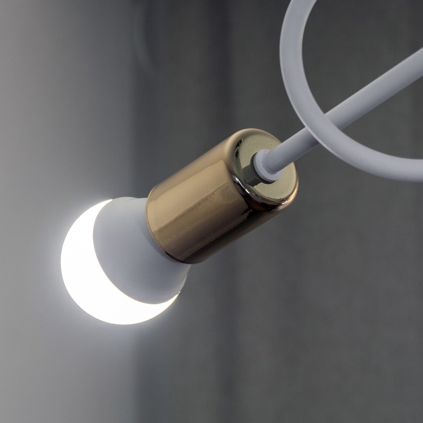 Opbouwkroonluchter OXFORD 5xE27/15W/230V goud/wit