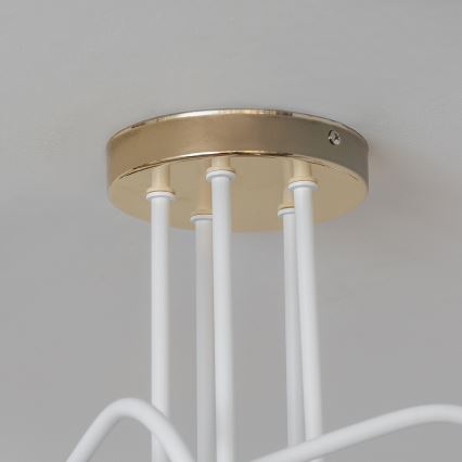 Opbouwkroonluchter OXFORD 5xE27/15W/230V goud/wit