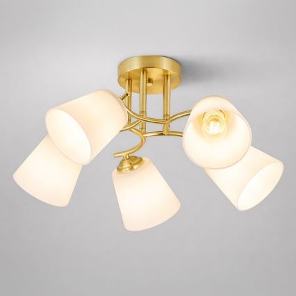 Opbouwkroonluchter PAFOS 5xE27/15W/230V goudkleurig