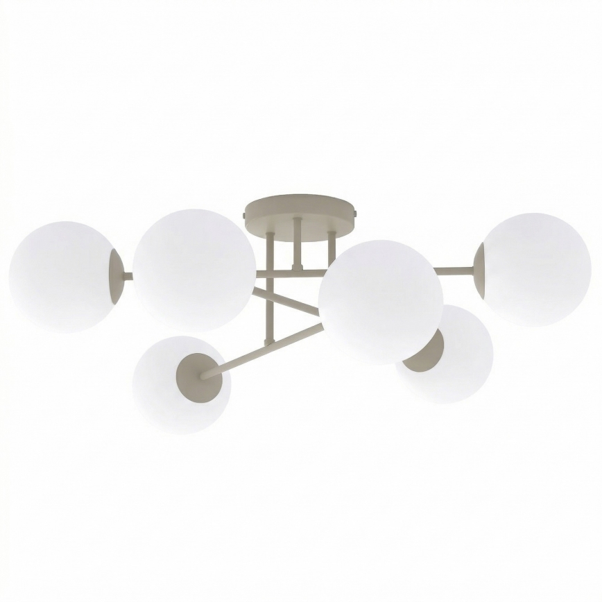 Opbouwkroonluchter ROMA 6xE14/10W/230V, beige