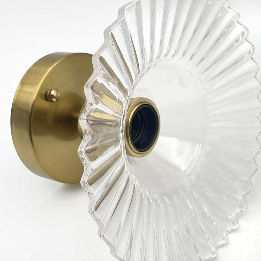 Opbouwkroonluchter TRISH 1xE27/15W/230V goud/helder