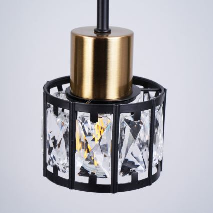 Opbouwkroonluchter ZAHARA 3xE27/10W/230V zwart