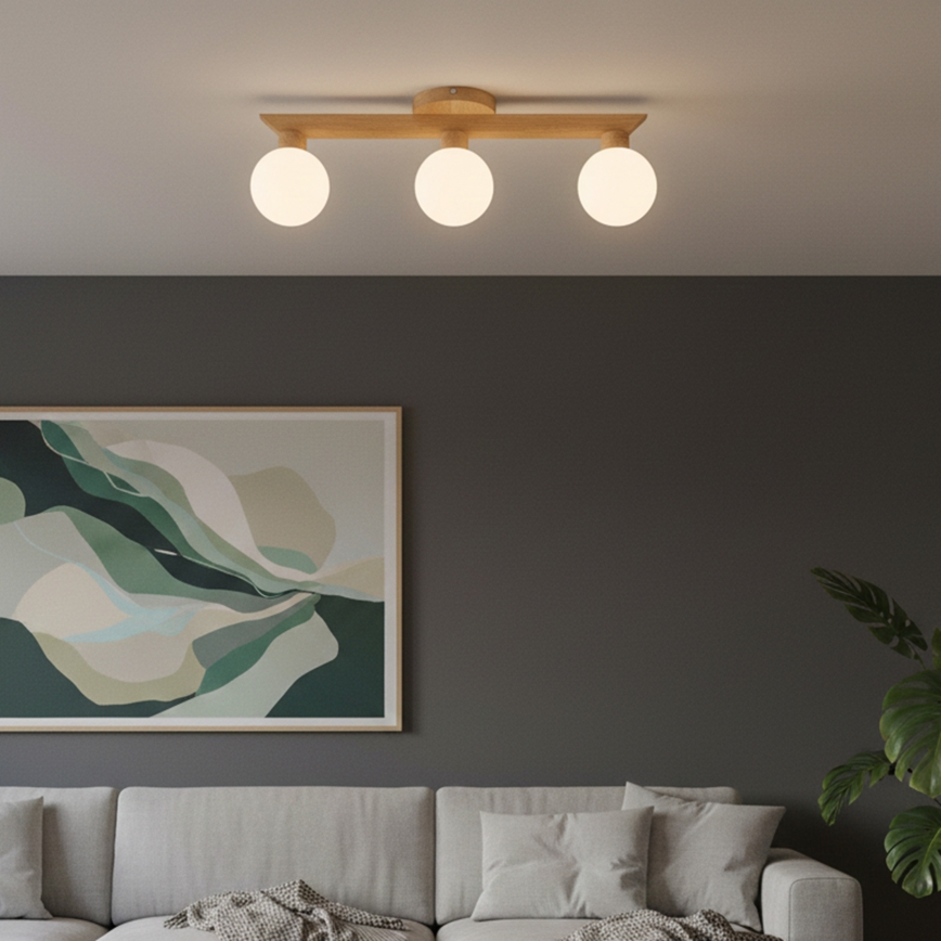 Opbouwlamp ANTONIO 3xG9/5W/230V eik/wit