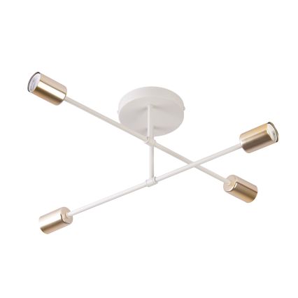 Opbouwlamp CAMBRIDGE 4xE27/15W/230V messing/wit