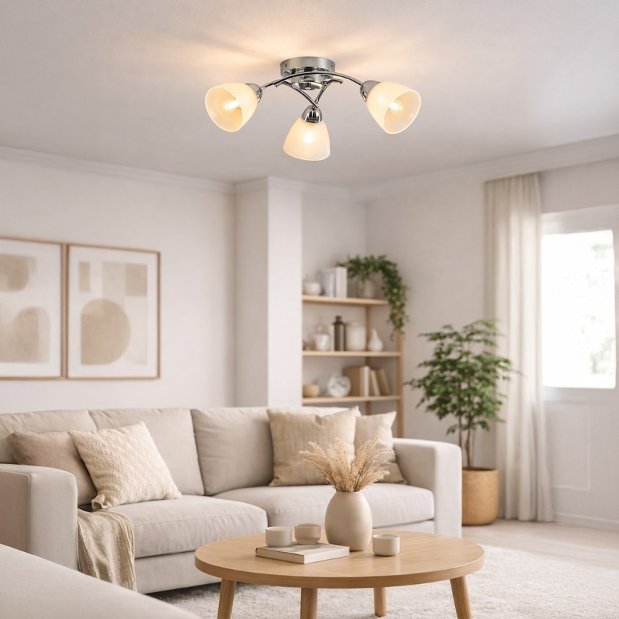Opbouwlamp CLARA 3xE27/15W/230V glanzend chroom