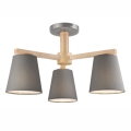 Opbouwlamp ELLIE 3xE27/60W/230V grijs/beuk