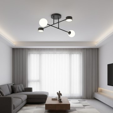 Opbouwlamp HOLON 2xG9/8W/230V + 2xGX53/12W zwart