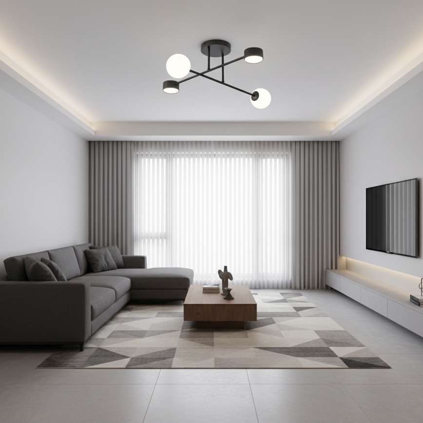 Opbouwlamp HOLON 2xG9/8W/230V + 2xGX53/12W zwart