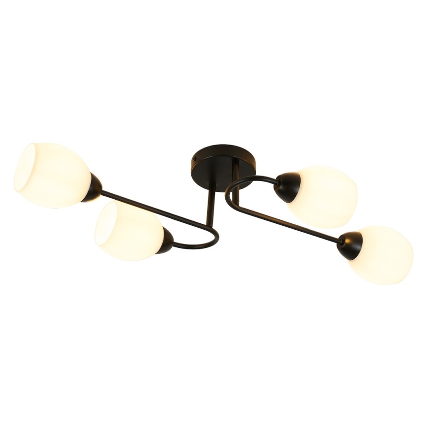 Opbouwlamp KING 4xE27/15W/230V zwart
