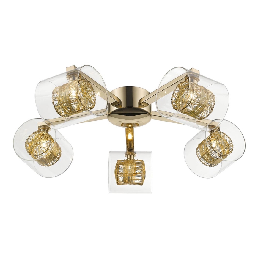 Opbouwlamp KLASS 5xG9/3W/230V goudkleurig