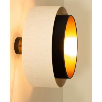 Opbouwlamp NATIA 1xE27/60W/230V wit/zwart