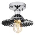 Opbouwlamp TRISH 1xE27/15W/230V glanzend chroom/rookzwart