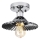 Opbouwlamp TRISH 1xE27/15W/230V glanzend chroom/rookzwart