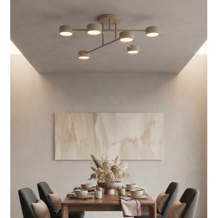 Opbouwplafondlamp HALO 6xGX53/10W/230V beige