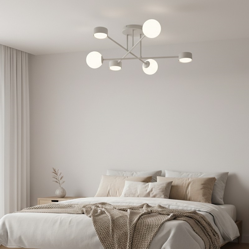 Opbouwplafondlamp HOLON 3xG9/8W/230V + 3xGX53/12W grijs