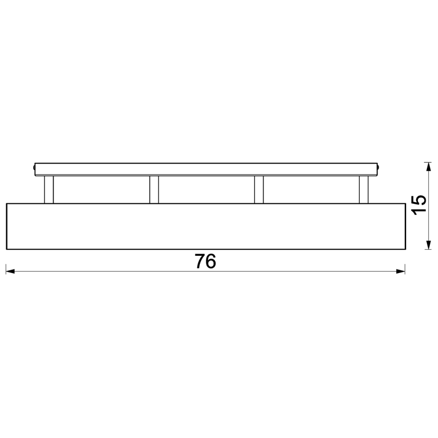 Opbouwplafondlamp MAISON 4xGU10/8W/230V eiken