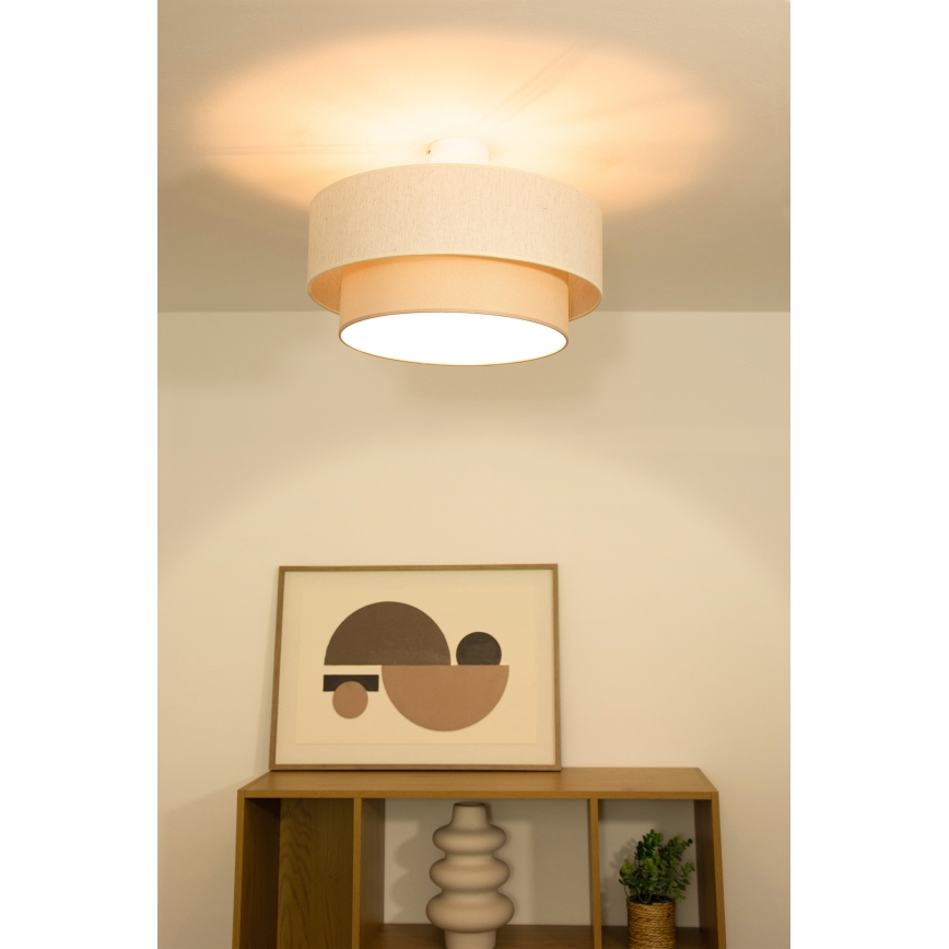 Opbouwplafondlamp NATIA 1xE27/60W/230V Ø 45 cm crème