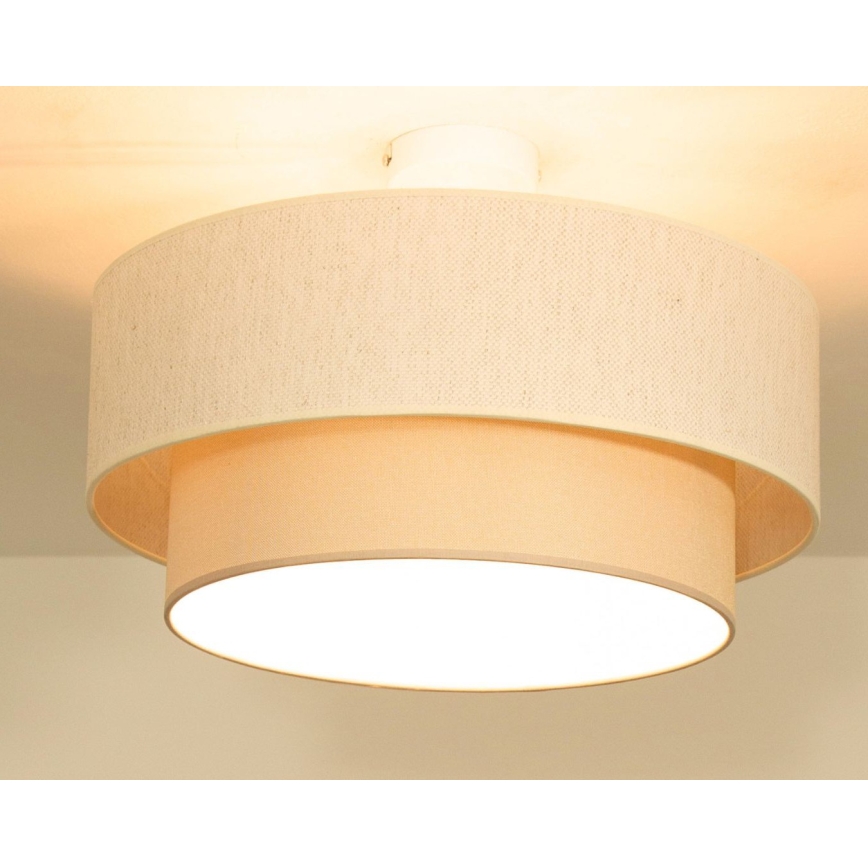 Opbouwplafondlamp NATIA 1xE27/60W/230V Ø 45 cm crème