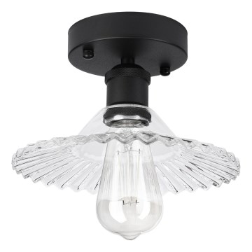 Opbouwplafondlamp TRISH 1xE27/15W/230V zwart/helder