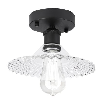 Opbouwplafondlamp TRISH 1xE27/15W/230V zwart/helder