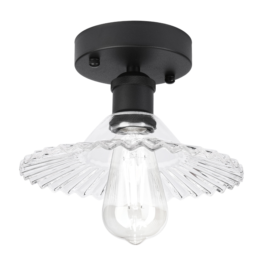 Opbouwplafondlamp TRISH 1xE27/15W/230V zwart/helder