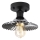 Opbouwplafondlamp TRISH 1xE27/15W/230V zwart/rookzwart