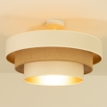 Opbouwplafondlamp WENTA 1xE27/60W/230V Ø 50 cm beige/jute