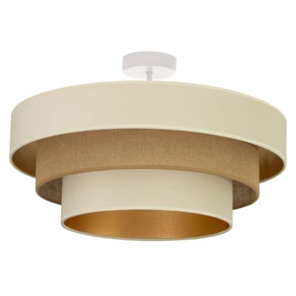 Opbouwplafondlamp WENTA 1xE27/60W/230V Ø 50 cm beige/jute