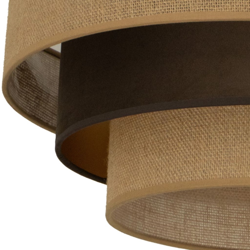 Opbouwplafondlamp WENTA 1xE27/60W/230V Ø 50 cm jute/bruin