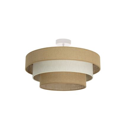Opbouwplafonnière WENTA 1xE27/60W/230V Ø 50 cm jute/crème