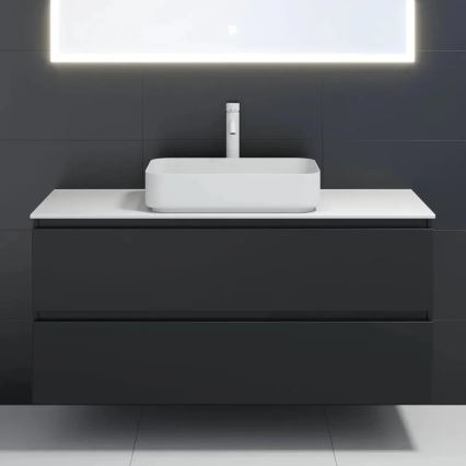 Opbouwwastafel LJORDAL 52x34 cm staal/wit