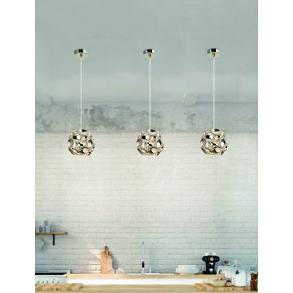 Open Design OR80179 - Suspension à câble CARERA 1xG9/7W/230V Ø 15 cm chrome brillant