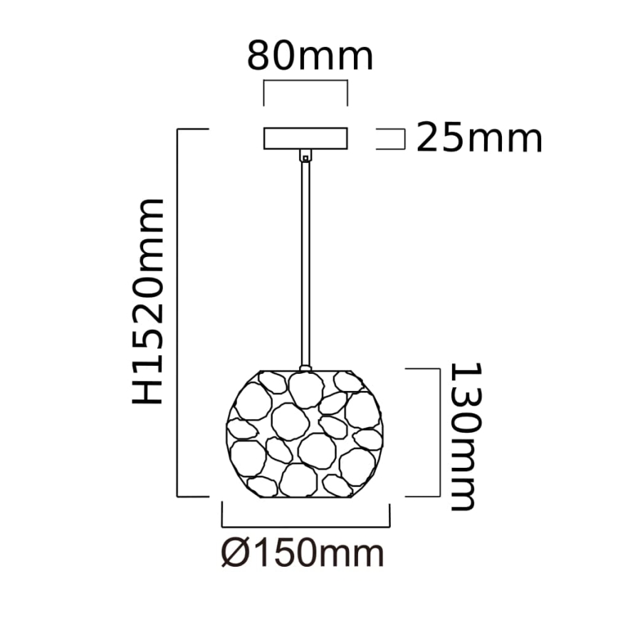 Open Design OR80179 - Suspension à câble CARERA 1xG9/7W/230V Ø 15 cm chrome brillant
