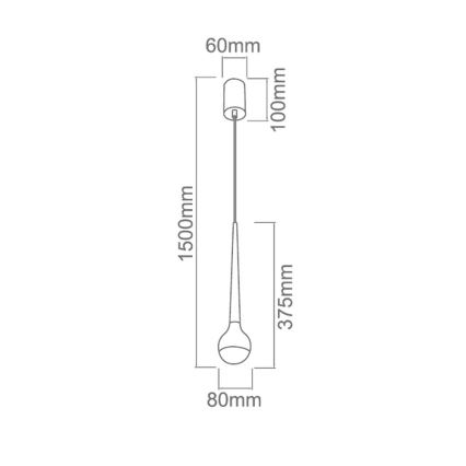 Open Design OR80247 - CAPPI LED-hanglamp aan kabel LED/5W/230V, zwart