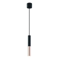 Open Design OR80827 - Suspension sur câble SLIMI 1xG9/3,5W/230V noir/or rose