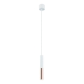 Open Design OR80858 - Suspension sur câble SLIMI 1xG9/3,5W/230V blanc/or rose