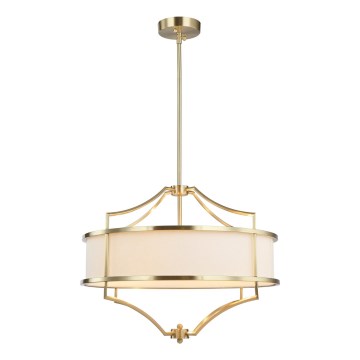 Open Design OR80933 - Suspension sur tige STESSO 4xE27/15W/230V Ø 55 cm laiton/blanc