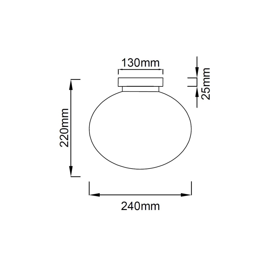 Open Design OR81145 - Plafondlamp PALLA 1xE14/8W/230V Ø 24 cm glanzend chroom