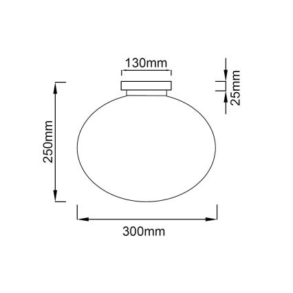 Open Design OR81152 - Plafondlamp PALLA 1xE27/12W/230V Ø 30 cm hoogglans chroom