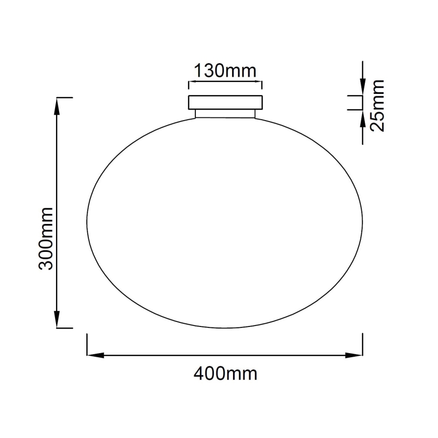 Open Design OR81169 - Plafonnier PALLA 1xE27/12W/230V Ø 40 cm chrome brillant