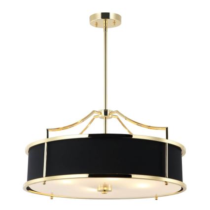 Open Design OR84146 - Lustre sur tige STANZA 4x E27/15 W/230 V Ø 55 cm doré/noir
