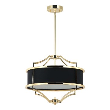 Open Design OR84153 - Plafondlamp met stang STESSO 4xE27/15W/230V Ø 42 cm goud/zwart
